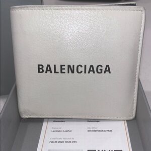 Balenciaga ivory Leather Wallet